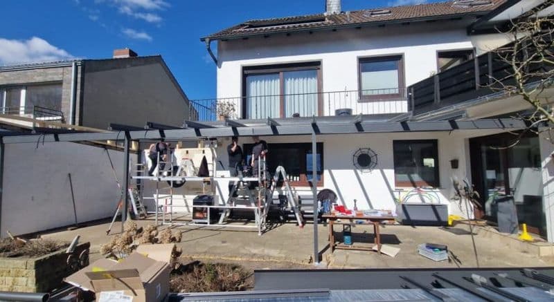 aufbau terrassendach