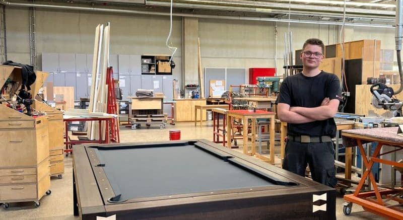 tom mit seinem gesellenstück